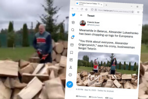 Lukašenko cijepa drva - "pomaže" evropskoj braći