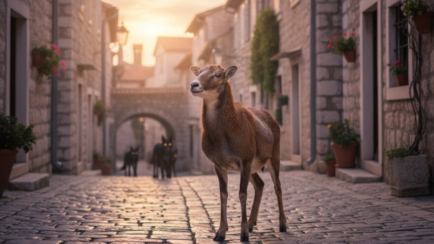 Čagljevi presudili muflonu u centru sela