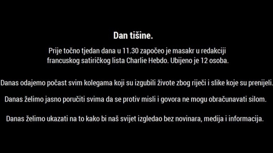 Dan tišine hrvatskih novinara