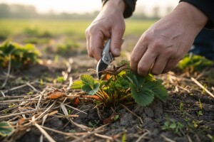 Čišćenje nasada jagode tijekom proljeća