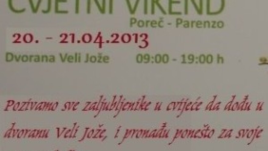 Cvjetni vikend u Poreču