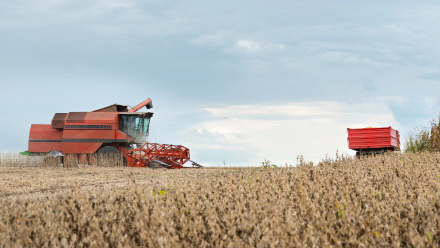 Kod Čađavice se zapalio kombajn usred vršidbe soje
