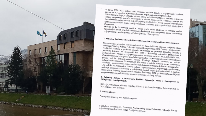 Odbijen amandman za povećanje agrarnog budžeta FBiH, mljekari traže sastanak