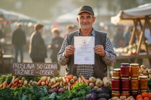Dodjela certifikata Proizvodi hrvatskog seljaka na 50. obljetnicu Tržnice Osijek