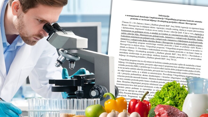 BiH ove godine bez analize ostataka pesticida u hrani