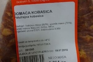 S tržišta povučena domaća kobasica