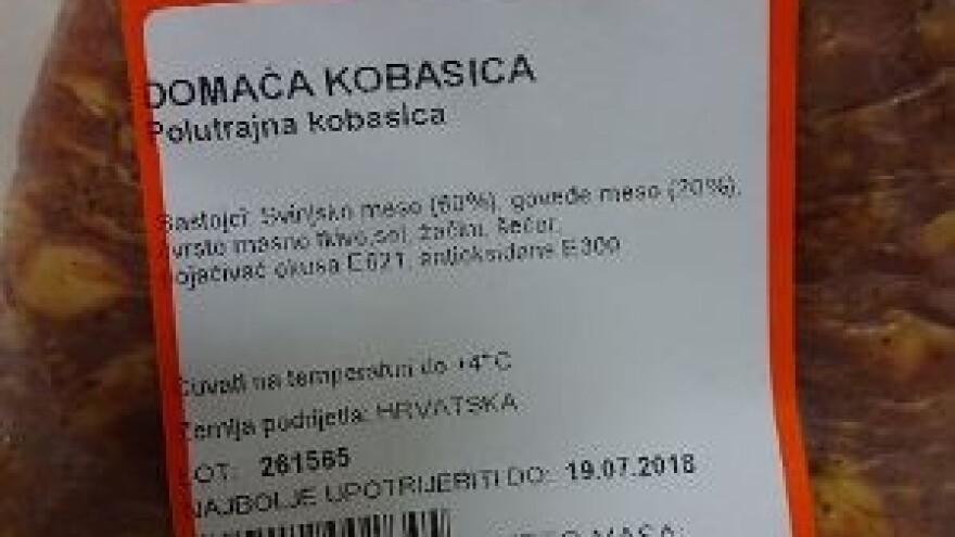 S tržišta povučena domaća kobasica