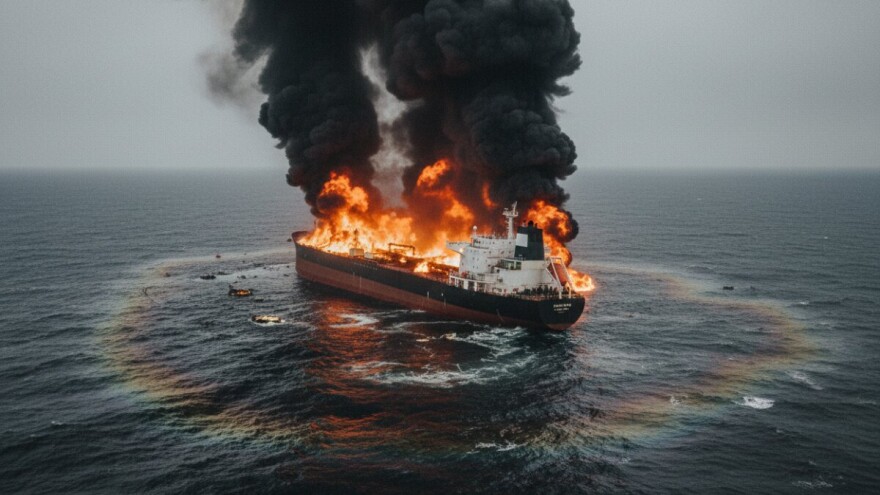 Ekološka katastrofa u kineskom moru - eksplodirao tanker pun kondenzata!