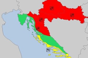 Snijeg i ledena kiša na većem području RH