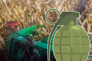 U usjev podmetnute bombe, kombajn pri žetvi aktivirao eksploziju!