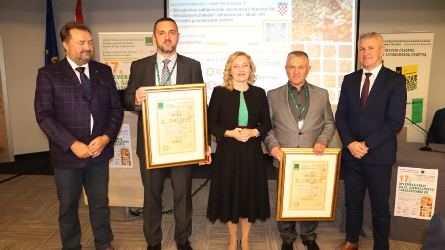 Kraljica i Pajdaš dobitnici priznanja Zlatno sjeme za najrašireniji hibrid/sortu u Hrvatskoj