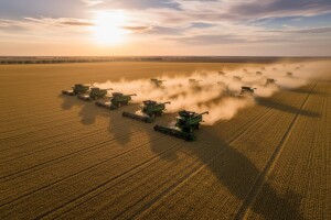 Kako izgleda žetva pšenice s 20 John Deere kombajna?