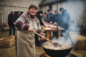 Kolinda spremala čvarke i kobasice na kolinju!