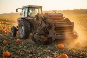 Kombajn za branje tikvi