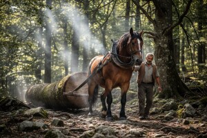 Konji Velebitom vuku trupce i turizam oživljavaju