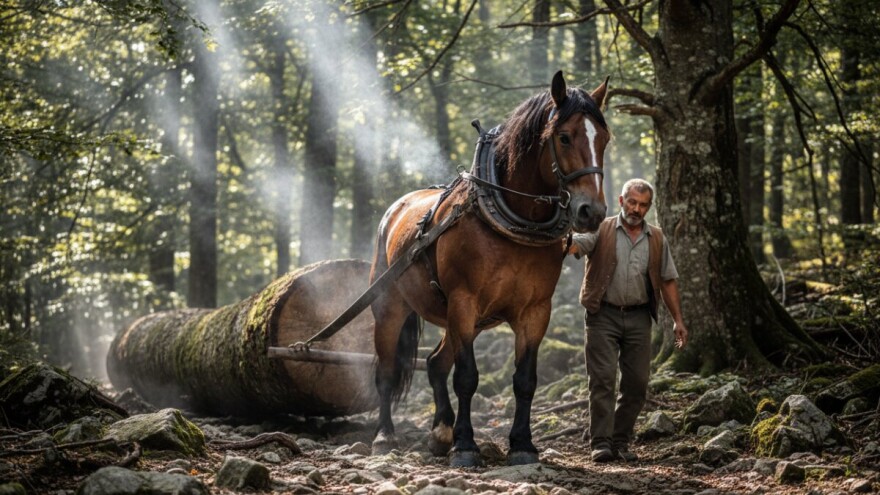 Konji Velebitom vuku trupce i turizam oživljavaju