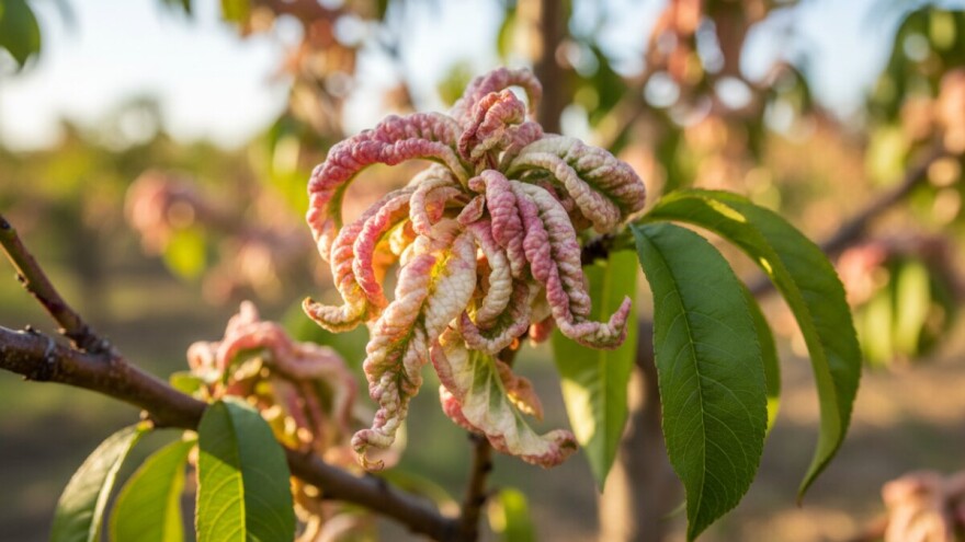 Kovrčavost lista breskve - Taphrina deformans