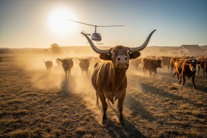 Krava 1 - helikopter 0!