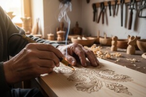 Kroz slikanje vatrom stvara etno baštinu