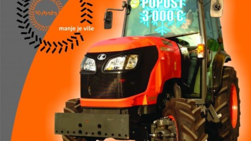 Se-kra: akcijska prodaja voćarsko-vinogradarskih traktora Kubota M40 Narrow