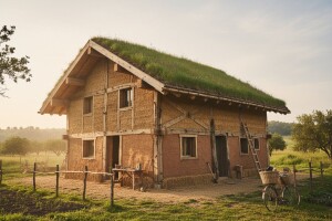 Kuća od slame, zemlje, blata i ovčje vune