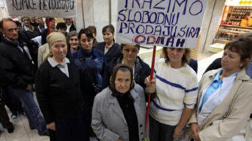 Prosvjed kumica na tržnici Dolac