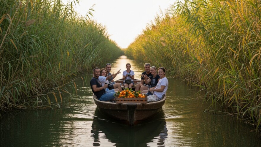 Lađa turističko plovilo u dolini Neretve