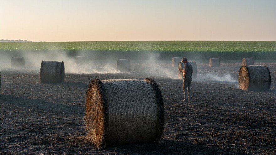 Laslu je izgorjelo 800 bala slame