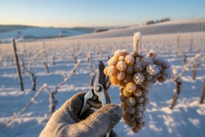Ledena berba u vinogradima Mladena Papka