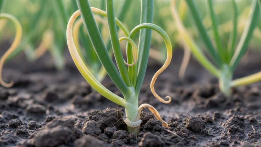 Ličinke u nasadima luka