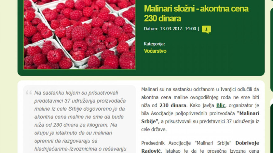 Najčitaniji tekst o malinama!