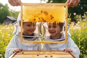 Mia i Filip zasigurno su najmlađi pčelari u regiji, na prvom vrcanju meda bili su kada im je bilo samo 3 godine