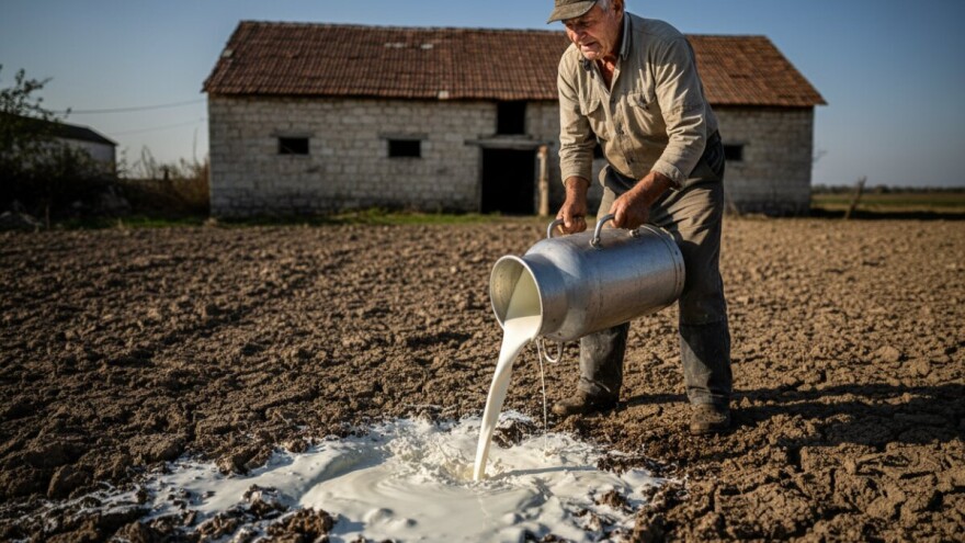 Mljekare od srijede bez mlijeka, farmeri će ga radije prolijevati?