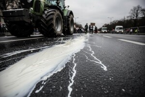 Mljekari blokirali Slavonsku aveniju i izazvali kaos