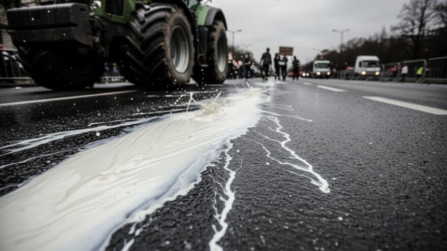 Mljekari blokirali Slavonsku aveniju i izazvali kaos
