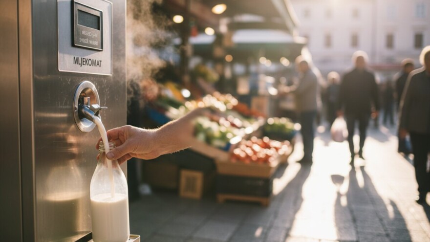 "Mljekomat" na splitskoj tržnici, prvi u Dalmaciji