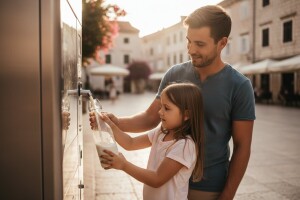 Mljekomati ulaze u modu, obitelji s bocama hrle po mlijeko