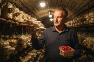 Nakon što završi sezona malina, uzgajaju gljive