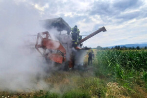 Novi požar kombajna u Slavoniji - štetu smanjio pribrani vlasnik