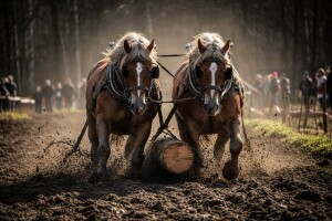 Natjecanje radnih konja u povlačenju trupaca, da ili ne?