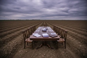 O agraru za stolom