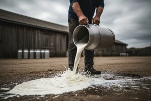 Oko milijun litara mlijeka i danas ostaje na farmama