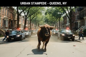 Policija lovila bika po ulicama Njujorka