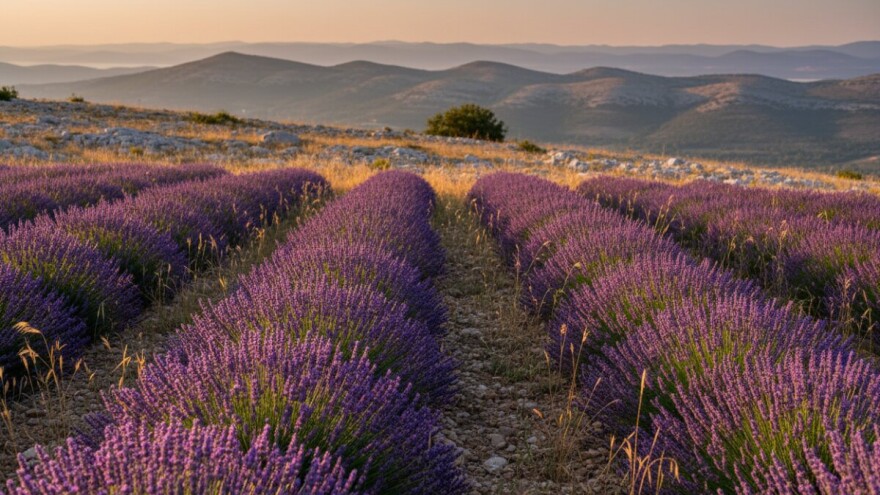 Polja lavande na stoljećima starim ovčjim ispašama