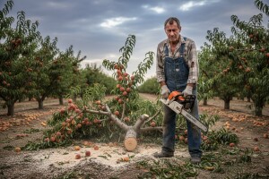 Posjekao cijeli breskvik zbog loše cijene