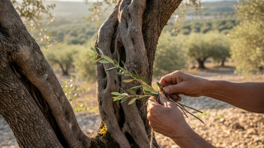 Postavljanje lovnih svežnjeva u maslinicima