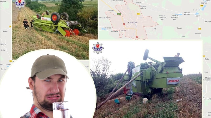 Pijan okrenuo kombajn na krov?