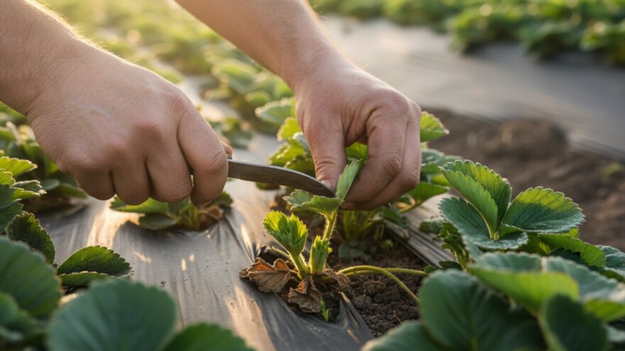 Proljetna priprema višegodišnjeg zasada jagode