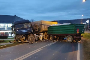 Sudar kamiona i traktora - cesta zatvorena zbog očevida