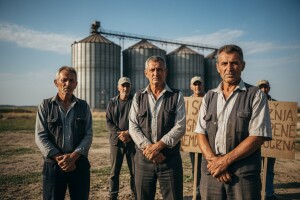 Prosvijed poljoprivrednika pred silosima